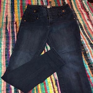Dark wash high waisted skinny jeans size 8